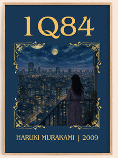 1Q84 Classic Book Art Print by Haruki Murakami – book poster