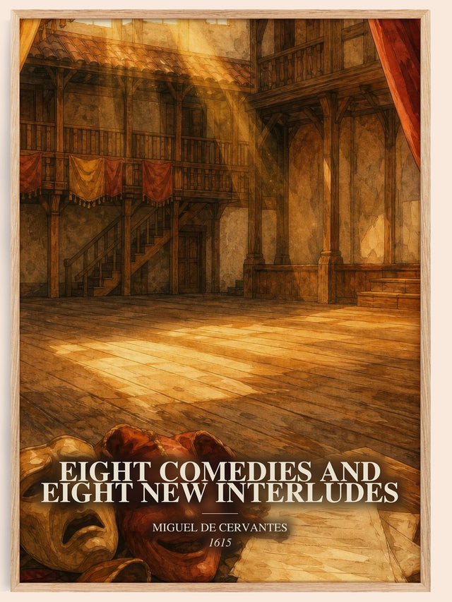 Eight Comedies And Eight New Interludes Book Watercolour Illustration