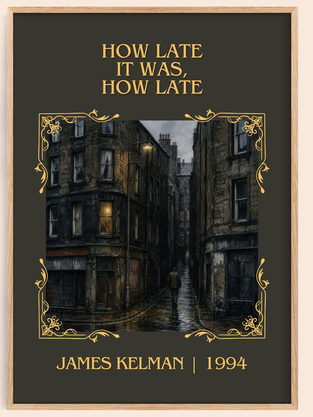 How Late It Was, How Late Classic Book Art Print by James Kelman – book poster