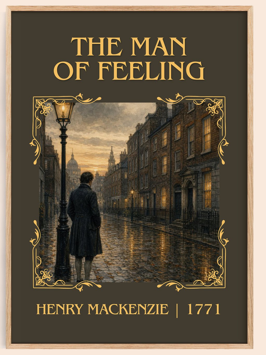 The Man of Feeling Classic Book Art Print by Henry Mackenzie – book poster