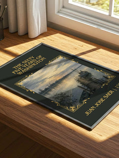Sixty Five Years Of Washington Classic Book Art Print by J. Saer – print on a sunlit desk