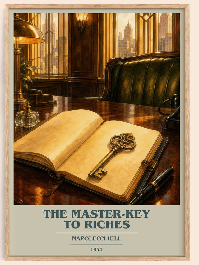 The Master-Key To Riches Book Cover Poster by Napoleon Hill