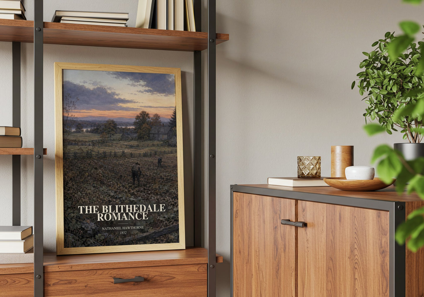 The Blithedale Romance book watercolour illustration paper finish options – matte satin gloss