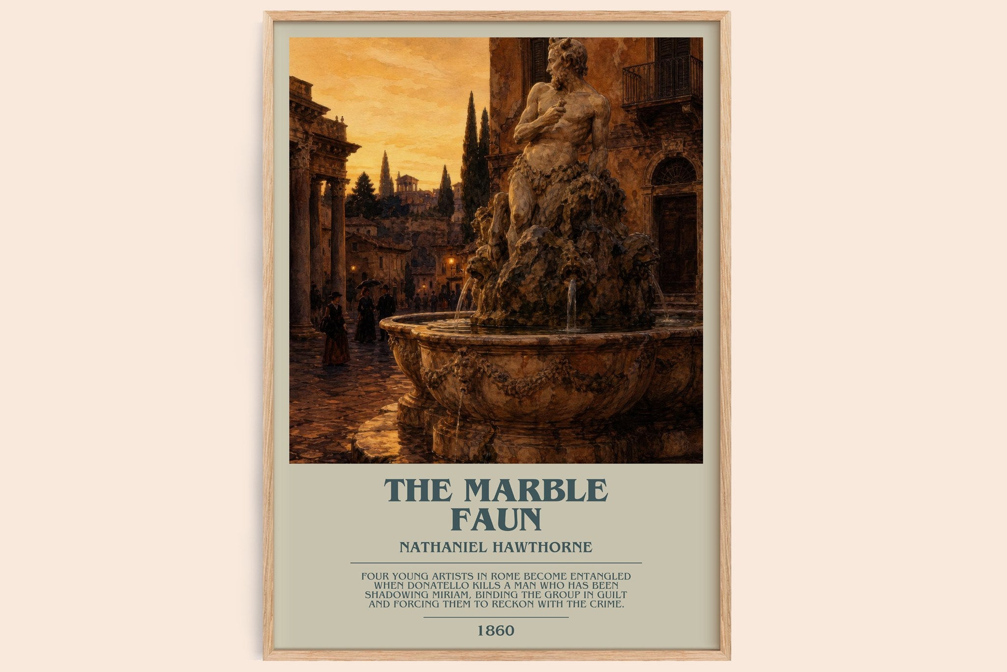 The Marble Faun Bookish Wall Art by Nathaniel Hawthorne