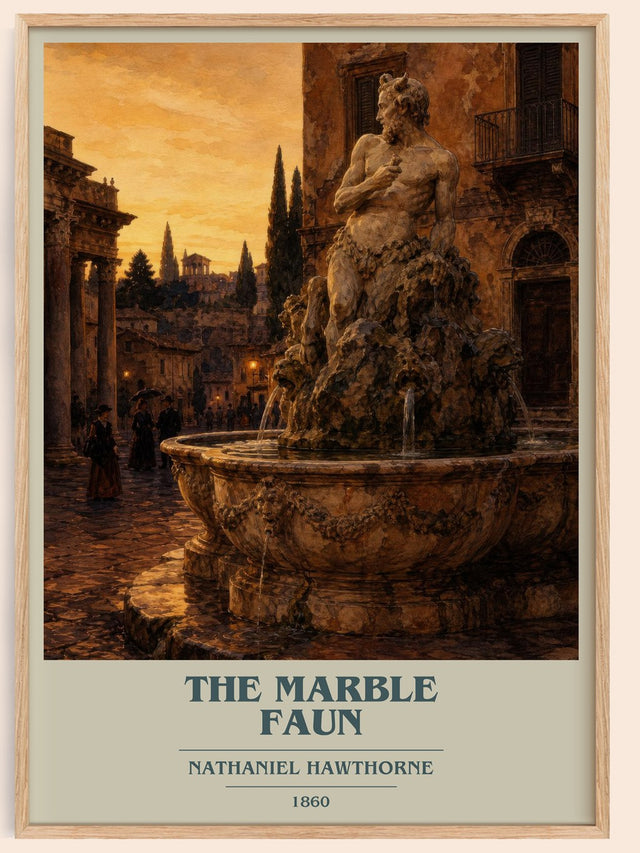 The Marble Faun Book Cover Poster by Nathaniel Hawthorne
