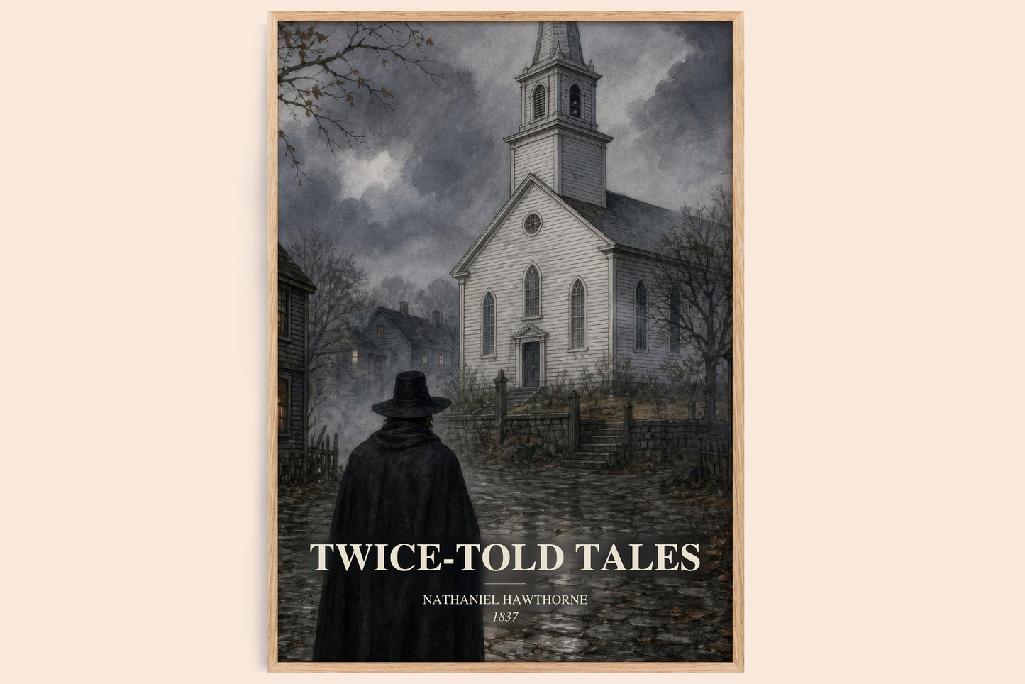 Twice-Told Tales watercolour book poster by Nathaniel Hawthorne – framed literary art print