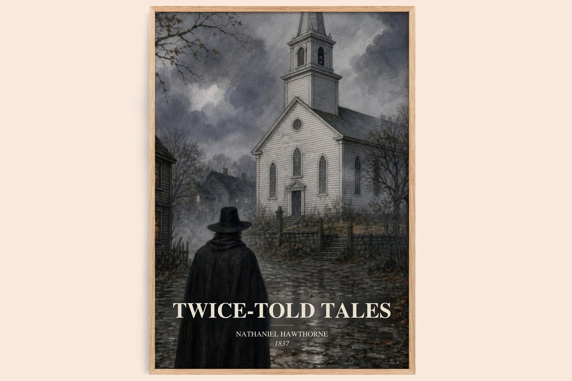 Twice-Told Tales watercolour book poster by Nathaniel Hawthorne – framed literary art print