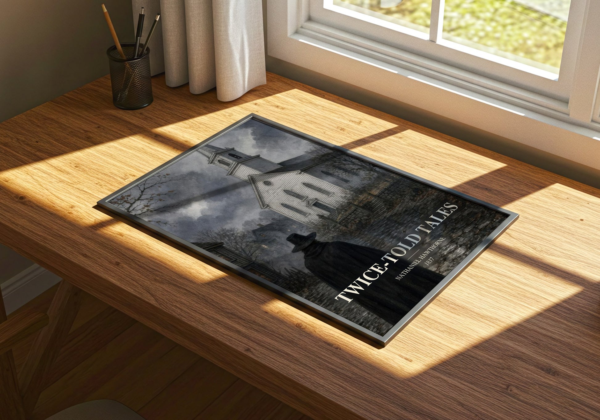 Twice-Told Tales watercolour book poster framed on wall – classic literature wall art