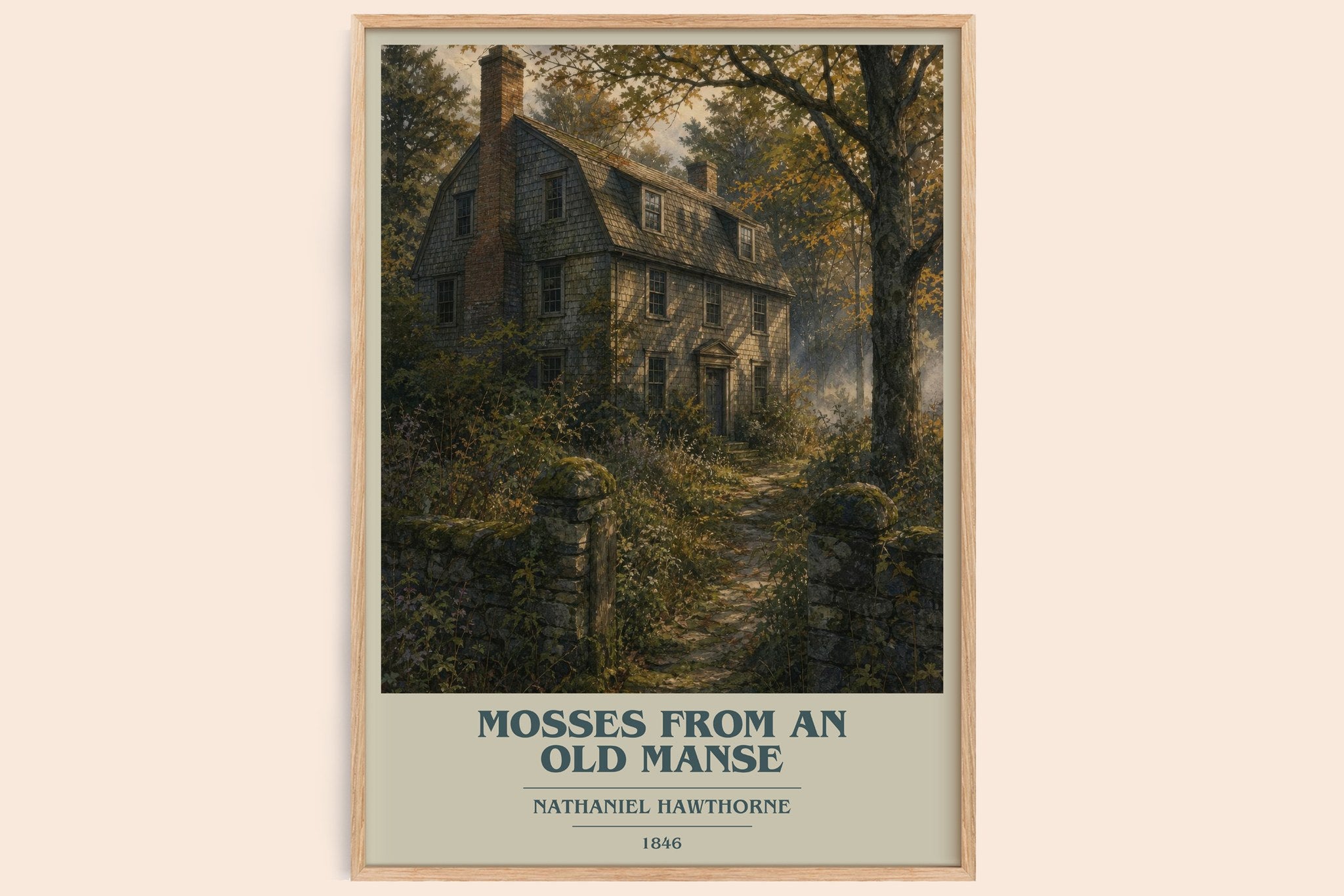 Mosses From An Old Manse Book Cover Poster by Nathaniel Hawthorne