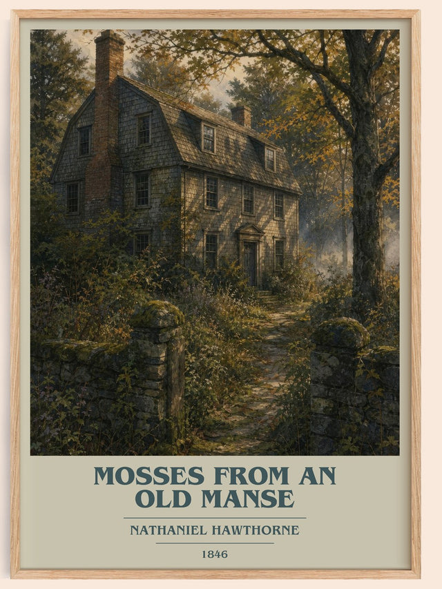 Mosses From An Old Manse Book Cover Poster by Nathaniel Hawthorne