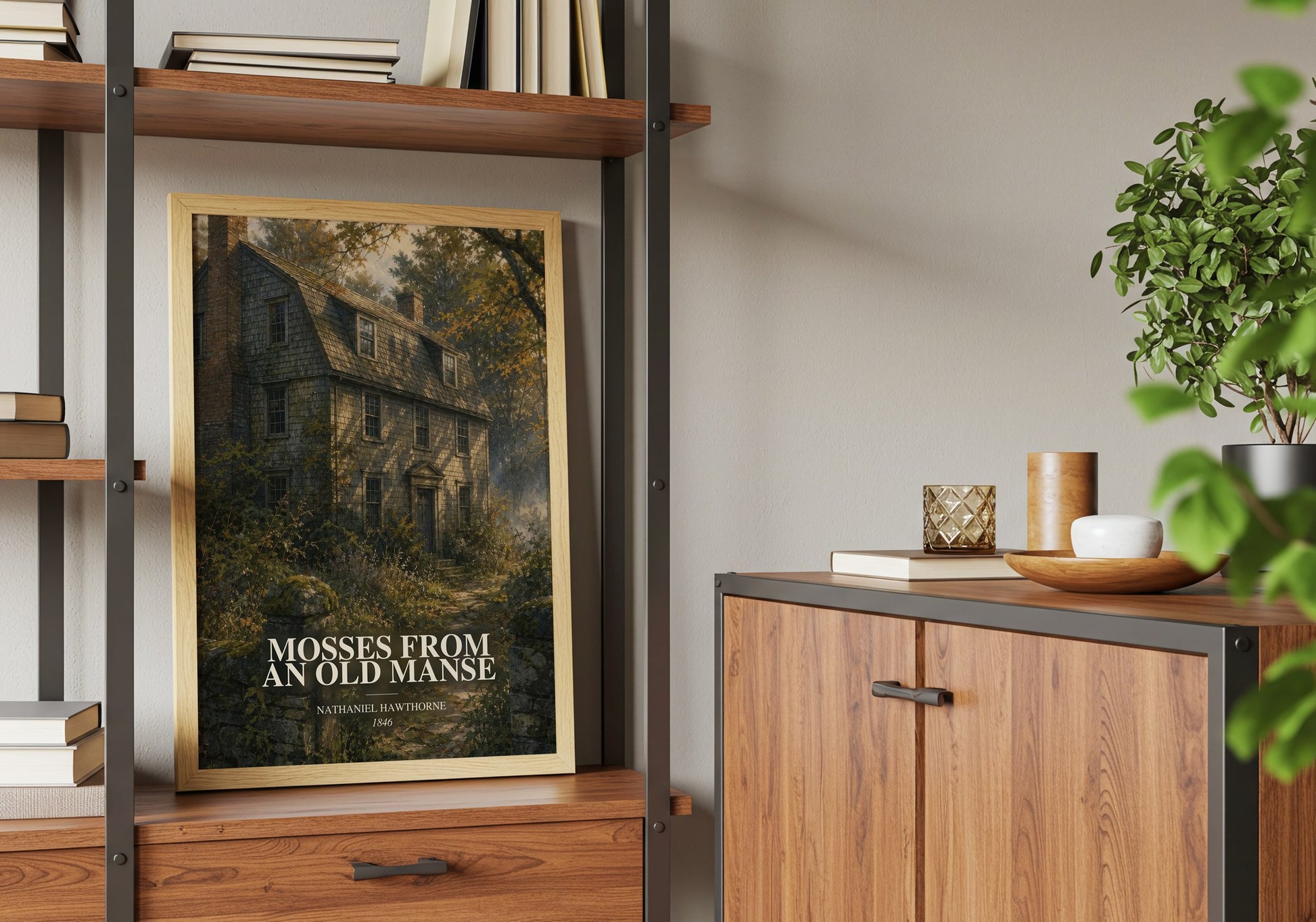 Mosses From An Old Manse book watercolour illustration paper finish options – matte satin gloss