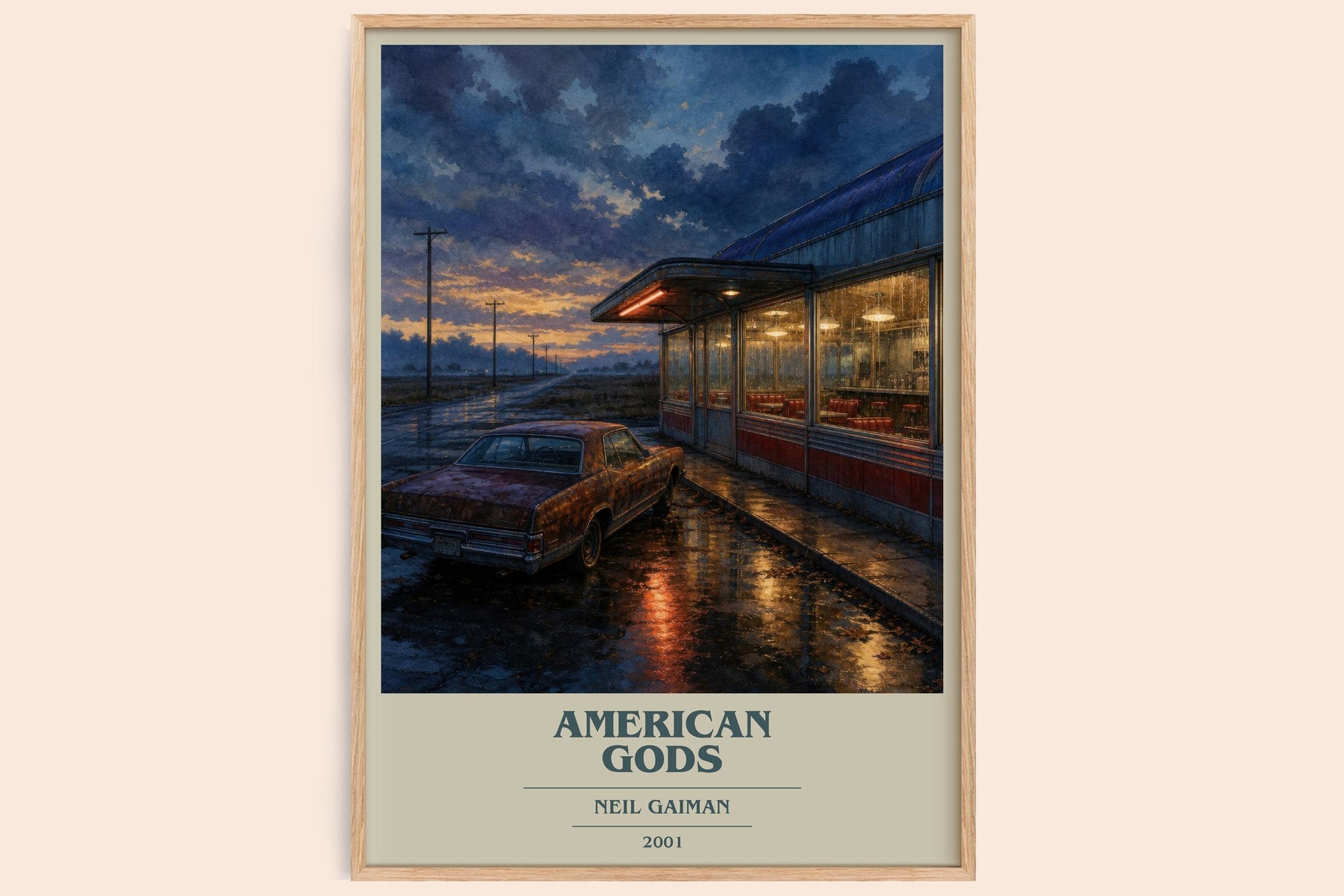 American Gods Book Cover Poster by Neil Gaiman