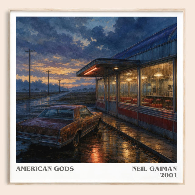 American Gods Literary Art Print by Neil Gaiman