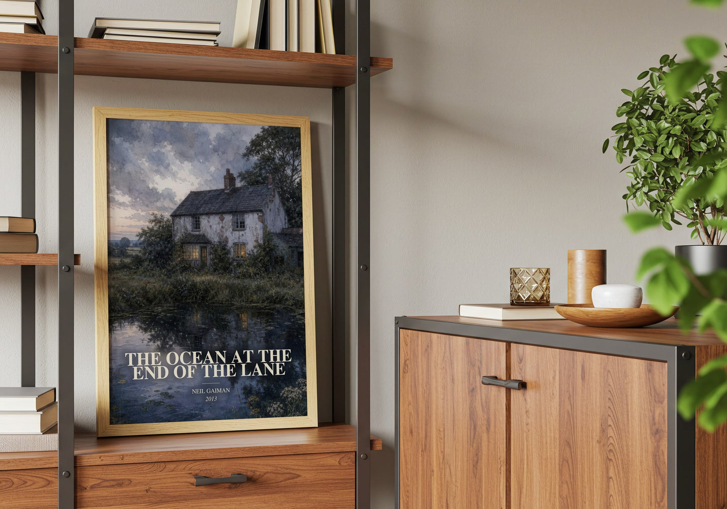 The Ocean At The End Of The Lane book watercolour illustration paper finish options – matte satin gloss