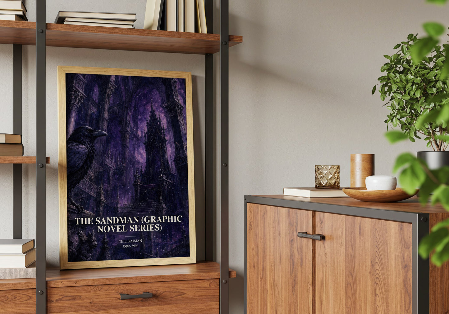 The Sandman (Graphic Novel Series) book watercolour illustration paper finish options – matte satin gloss