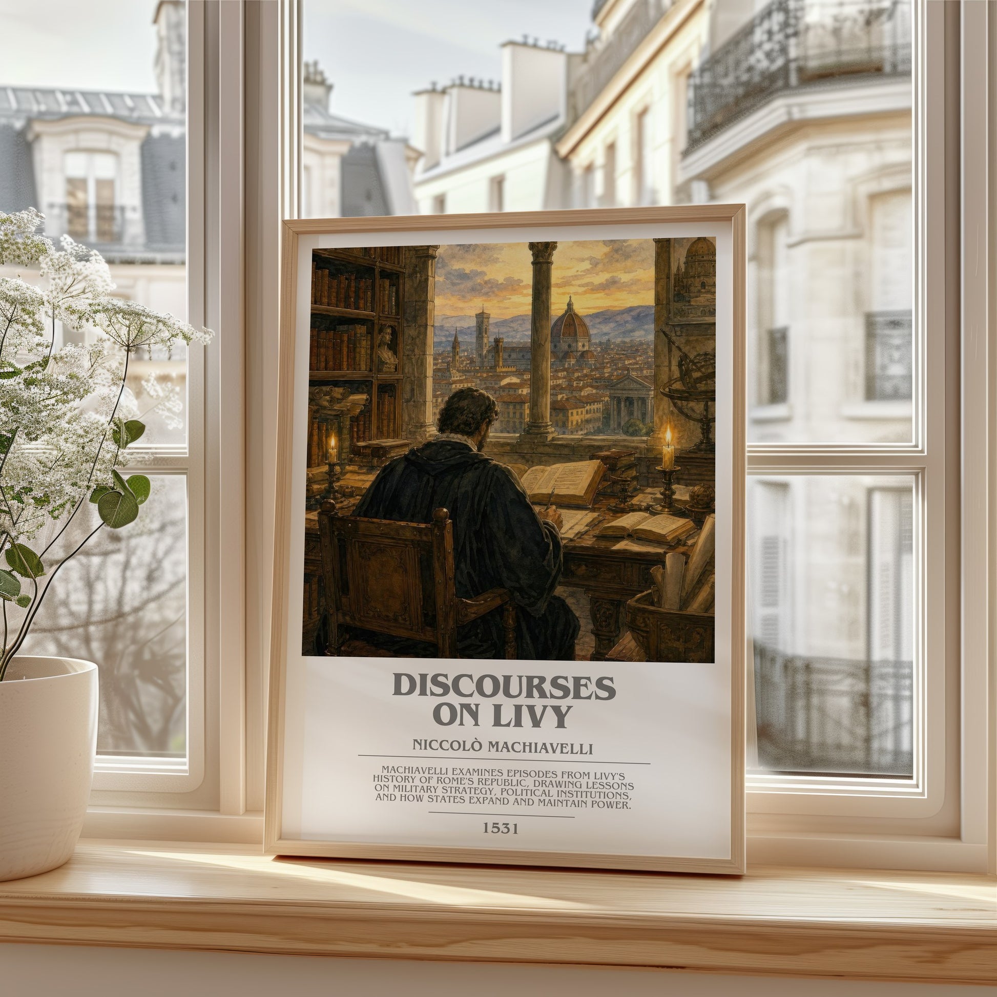 Discourses On Livy bookish poster colour and style options – Niccolò Machiavelli book art