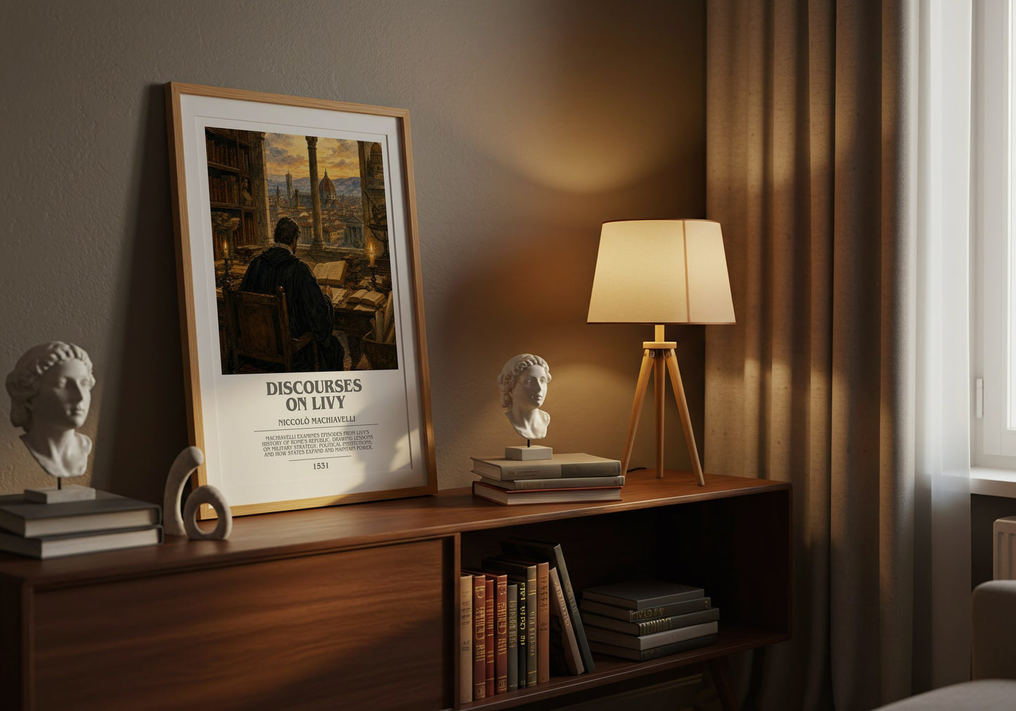 Discourses On Livy bookish book poster framed on wall – philosophy wall art