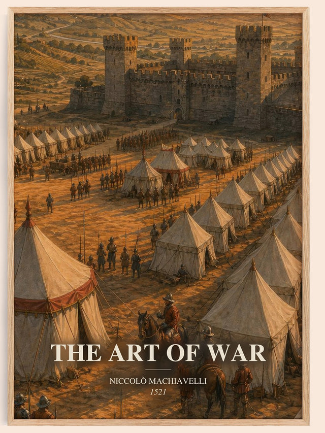 The Art Of War Book Watercolour Illustration by Niccolò Machiavelli