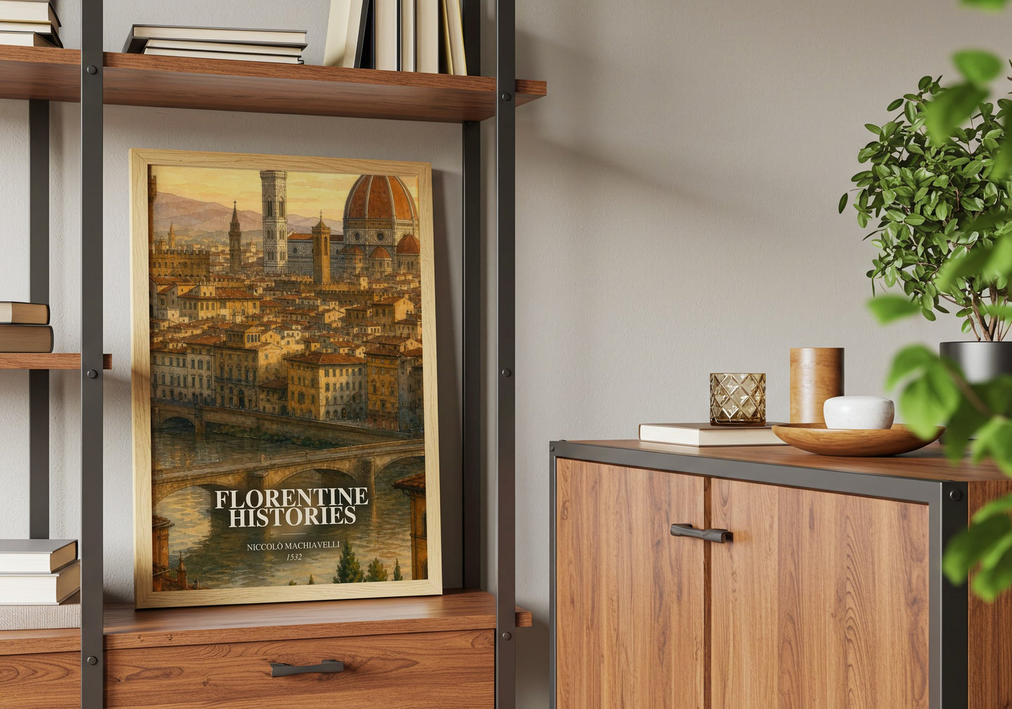 Florentine Histories book watercolour illustration paper finish options – matte satin gloss