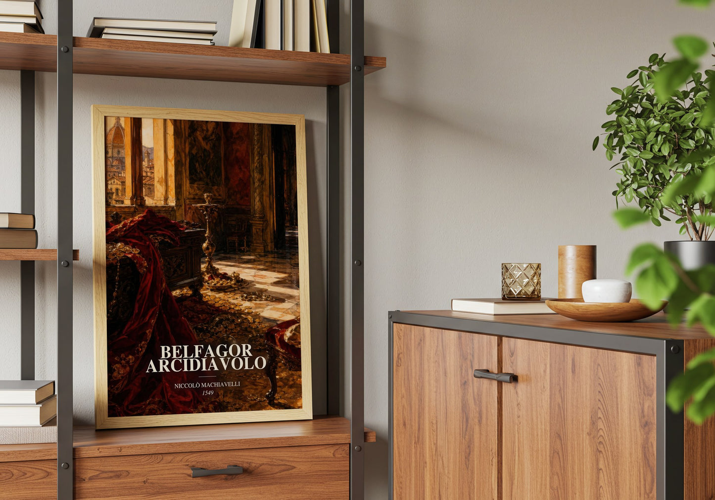 Belfagor Arcidiavolo book watercolour illustration paper finish options – matte satin gloss