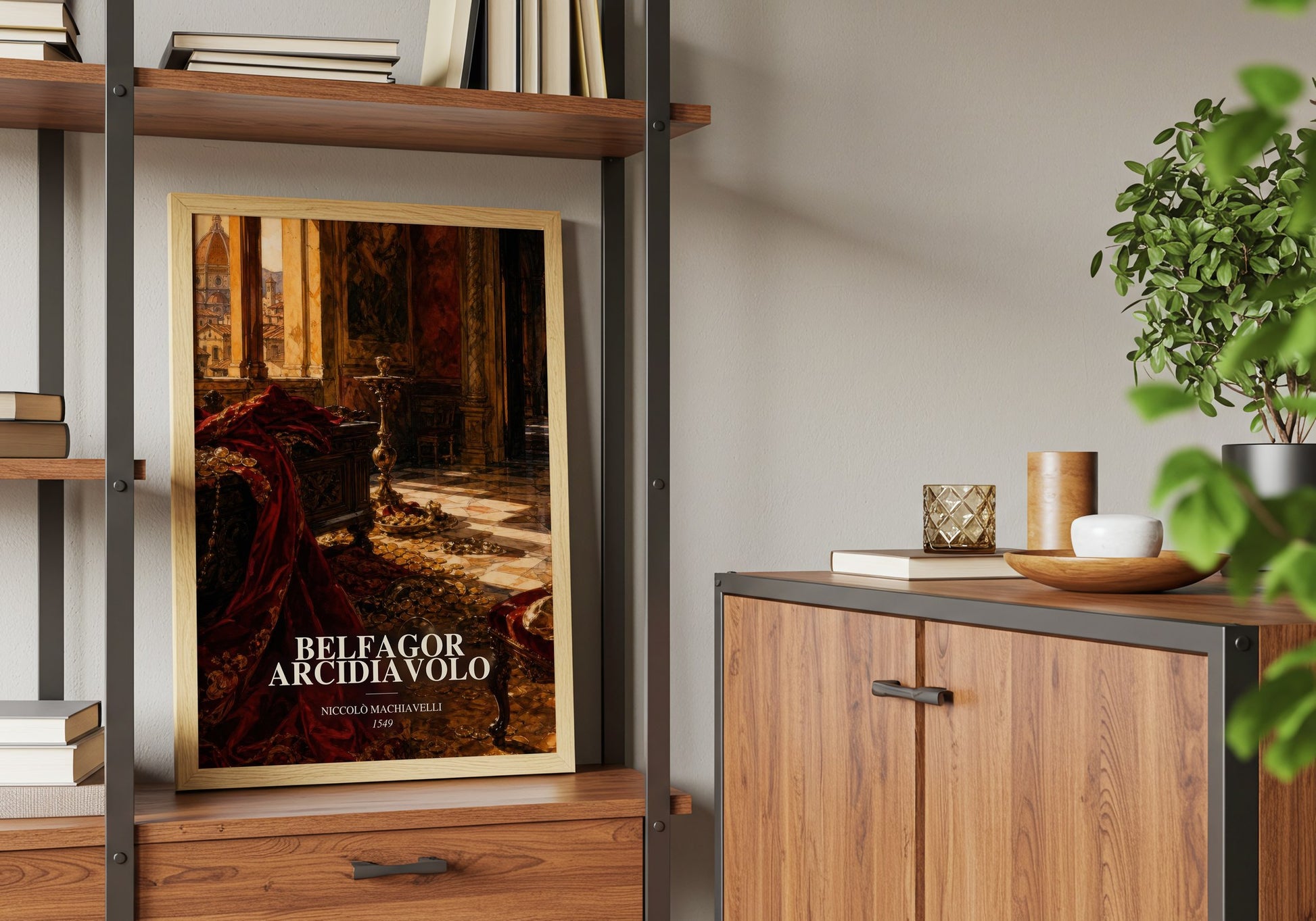 Belfagor Arcidiavolo book watercolour illustration paper finish options – matte satin gloss