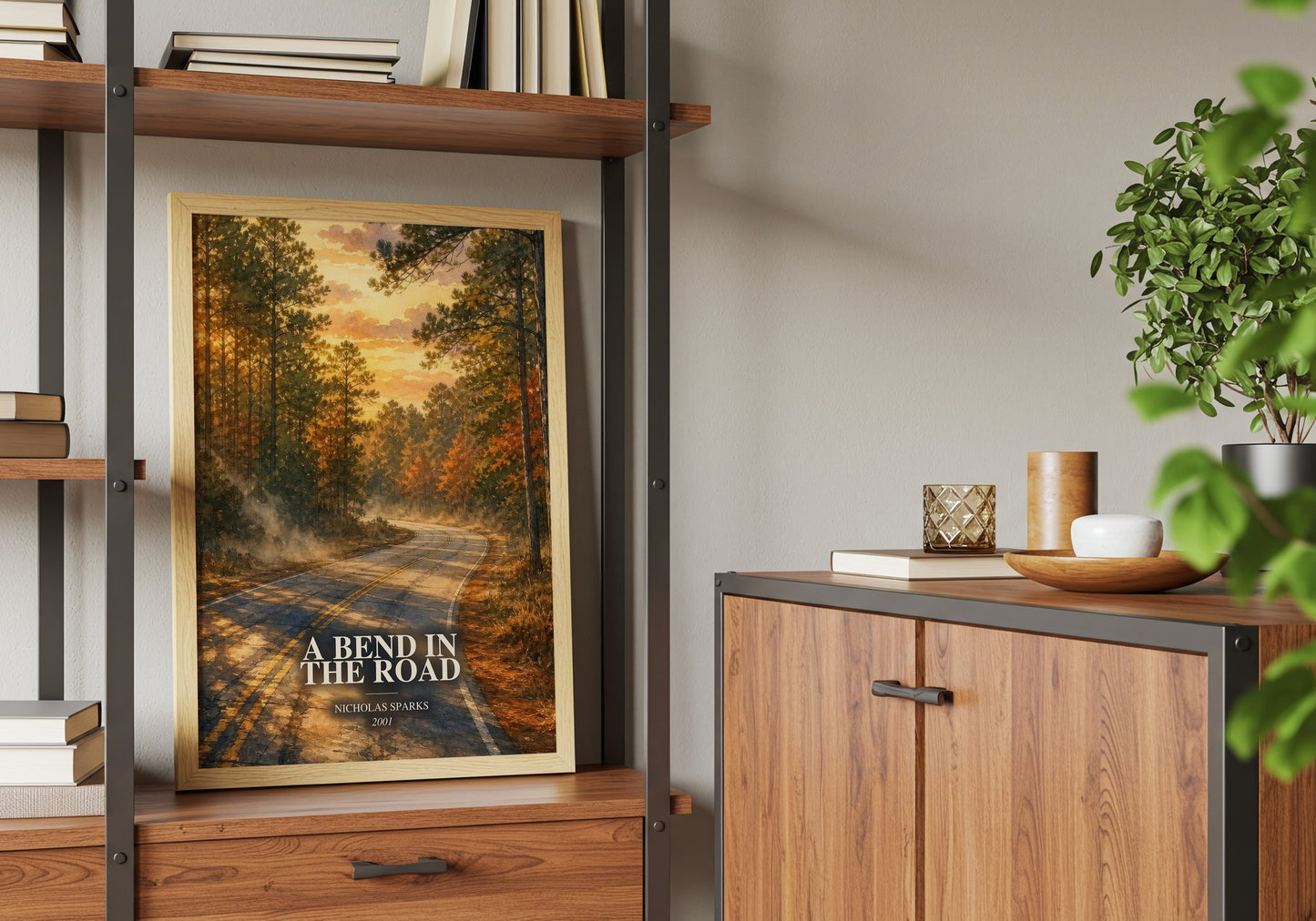 A Bend In The Road book watercolour illustration paper finish options – matte satin gloss