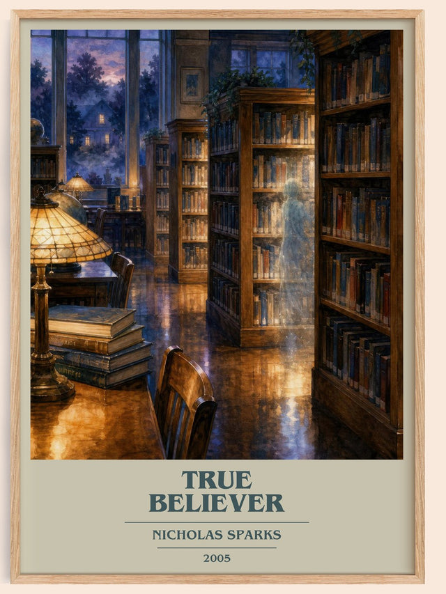True Believer Book Cover Poster by Nicholas Sparks