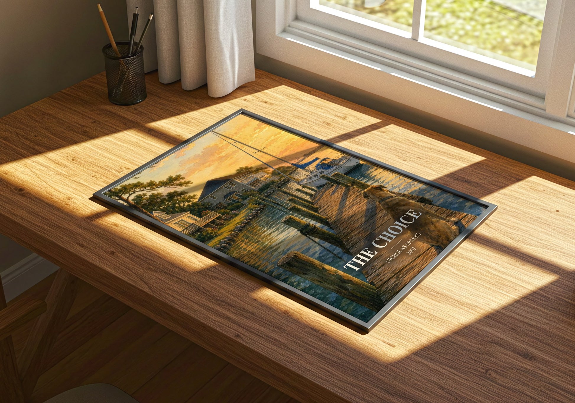 The Choice watercolour book poster framed on wall – romance wall art
