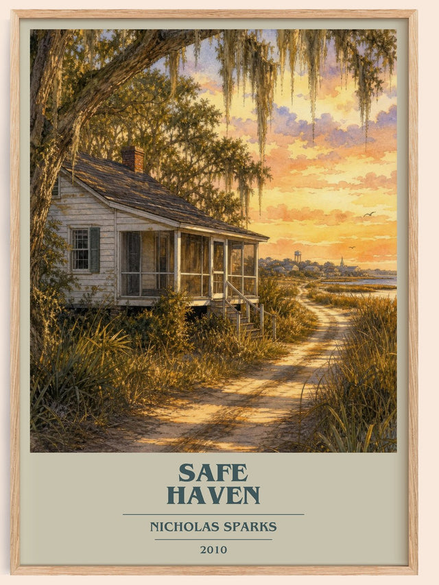 Safe Haven Book Cover Poster by Nicholas Sparks
