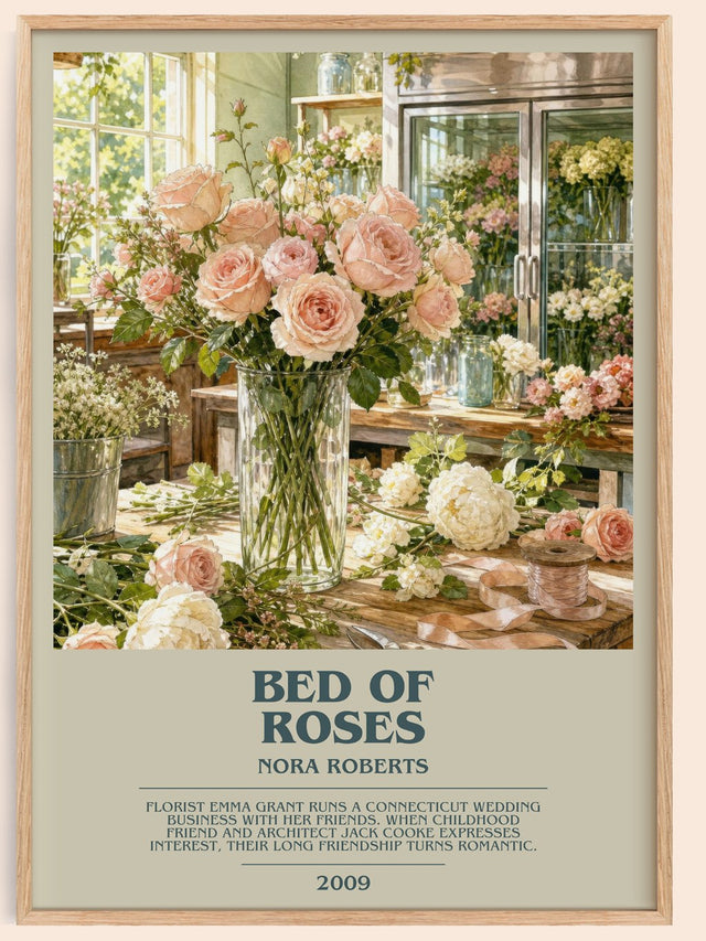 Bed Of Roses Bookish Wall Art by Nora Roberts