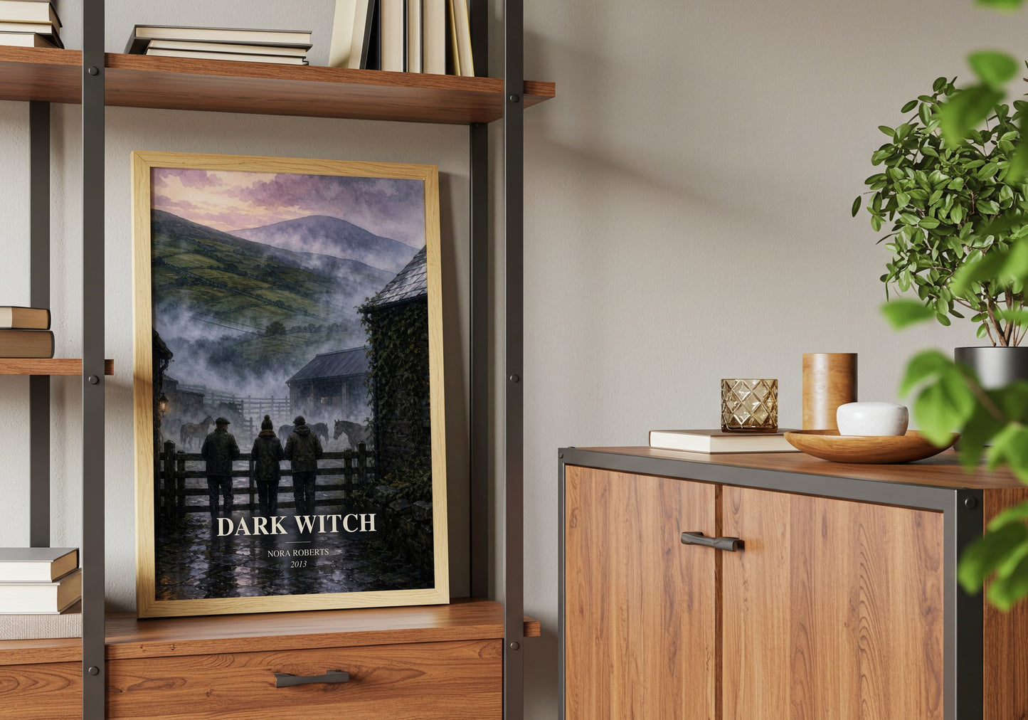 Dark Witch book watercolour illustration paper finish options – matte satin gloss