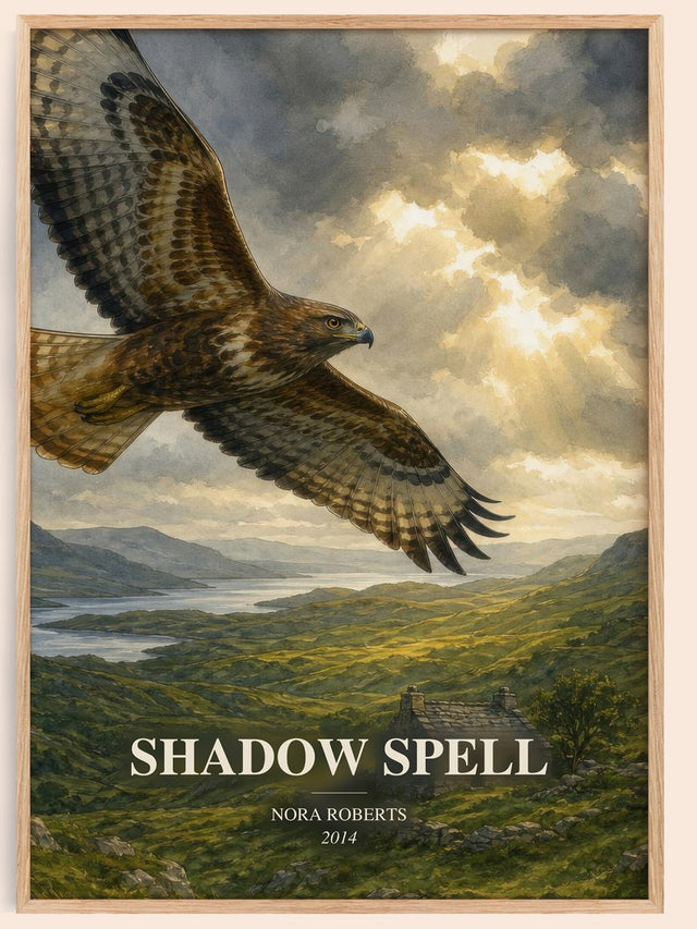Shadow Spell Book Watercolour Illustration by Nora Roberts