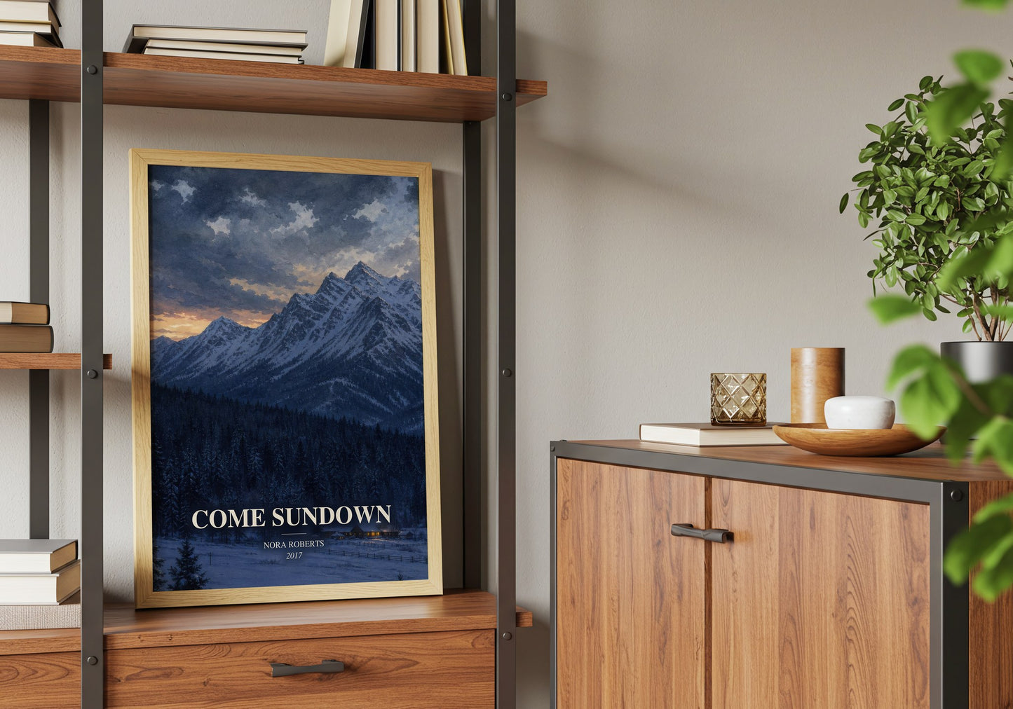 Come Sundown book watercolour illustration paper finish options – matte satin gloss