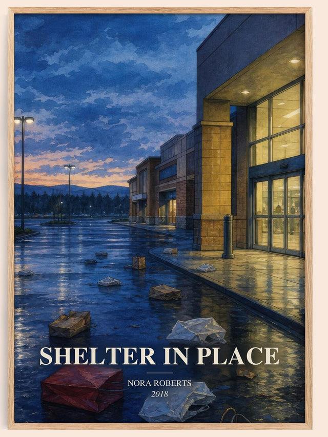 Shelter In Place Book Watercolour Illustration by Nora Roberts