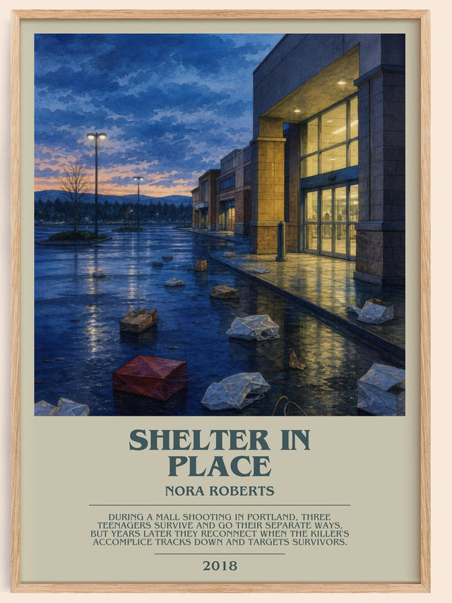 Shelter In Place Bookish Wall Art by Nora Roberts