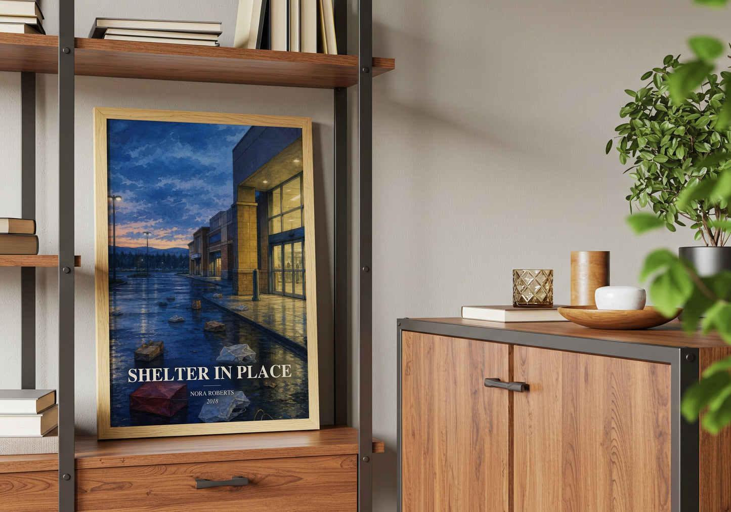 Shelter In Place book watercolour illustration paper finish options – matte satin gloss