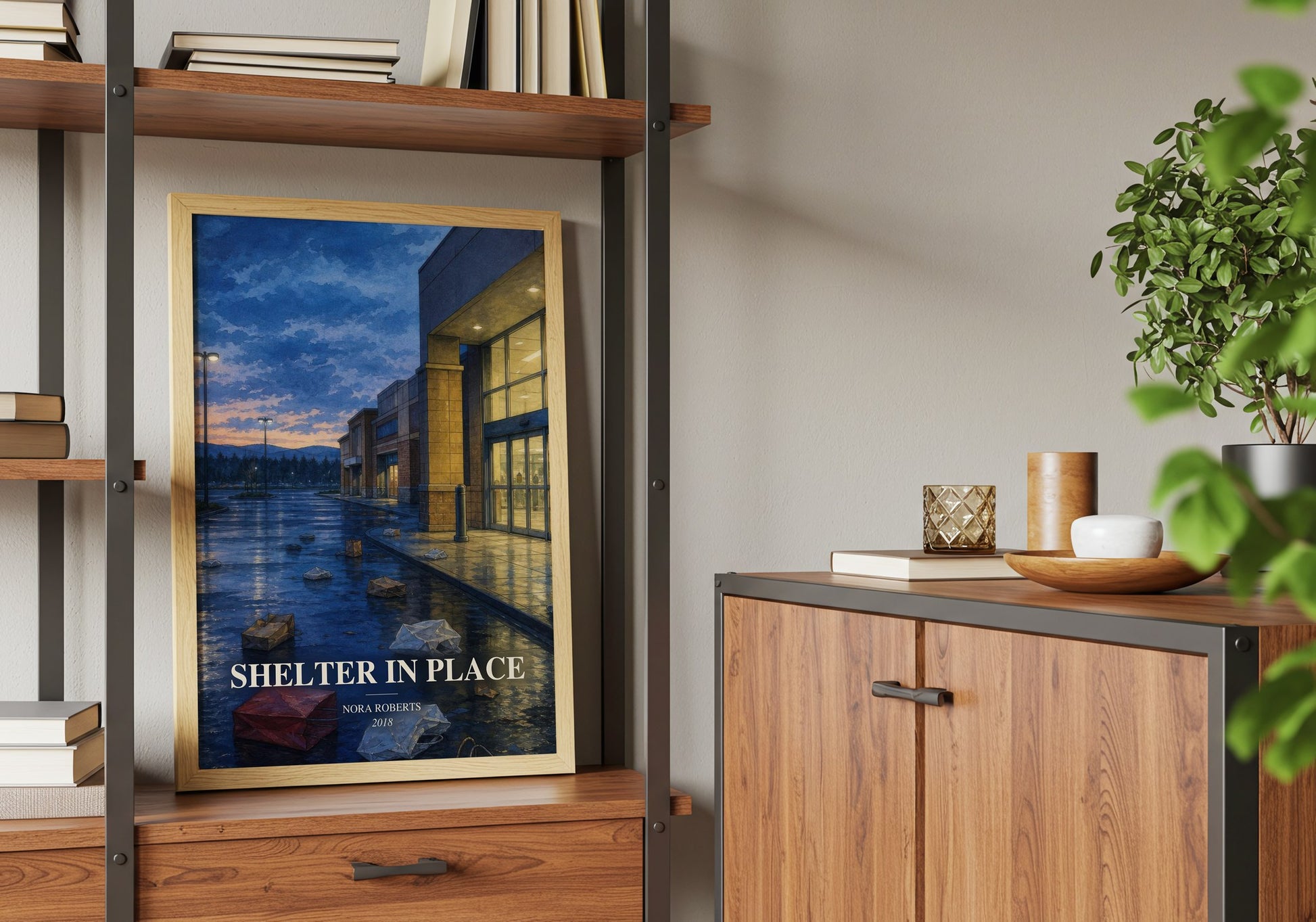 Shelter In Place book watercolour illustration paper finish options – matte satin gloss