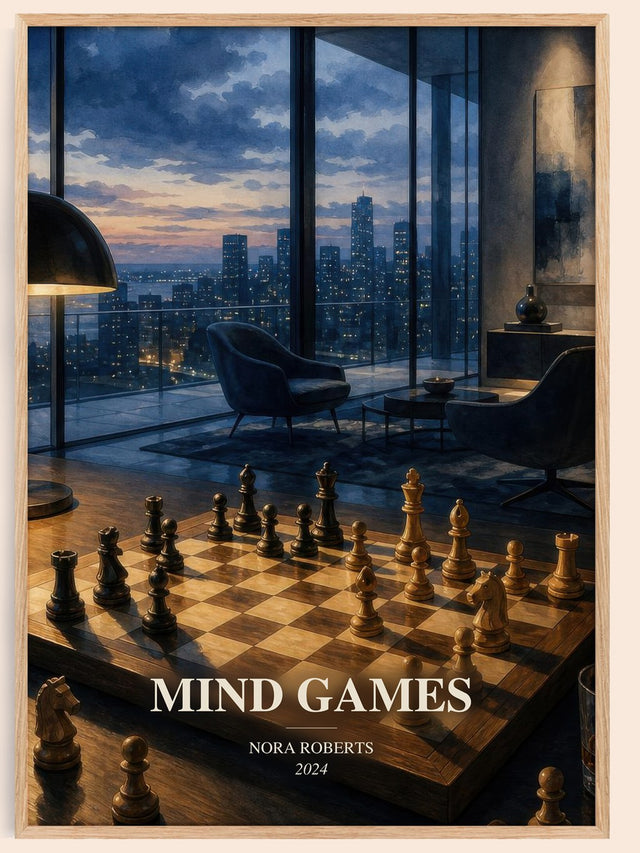 Mind Games Book Watercolour Illustration by Nora Roberts