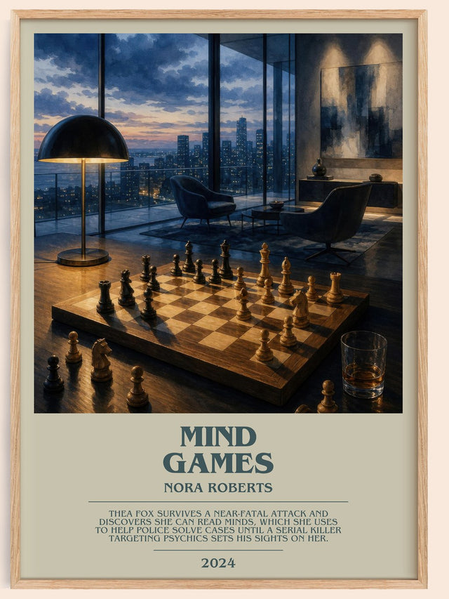 Mind Games Bookish Wall Art by Nora Roberts