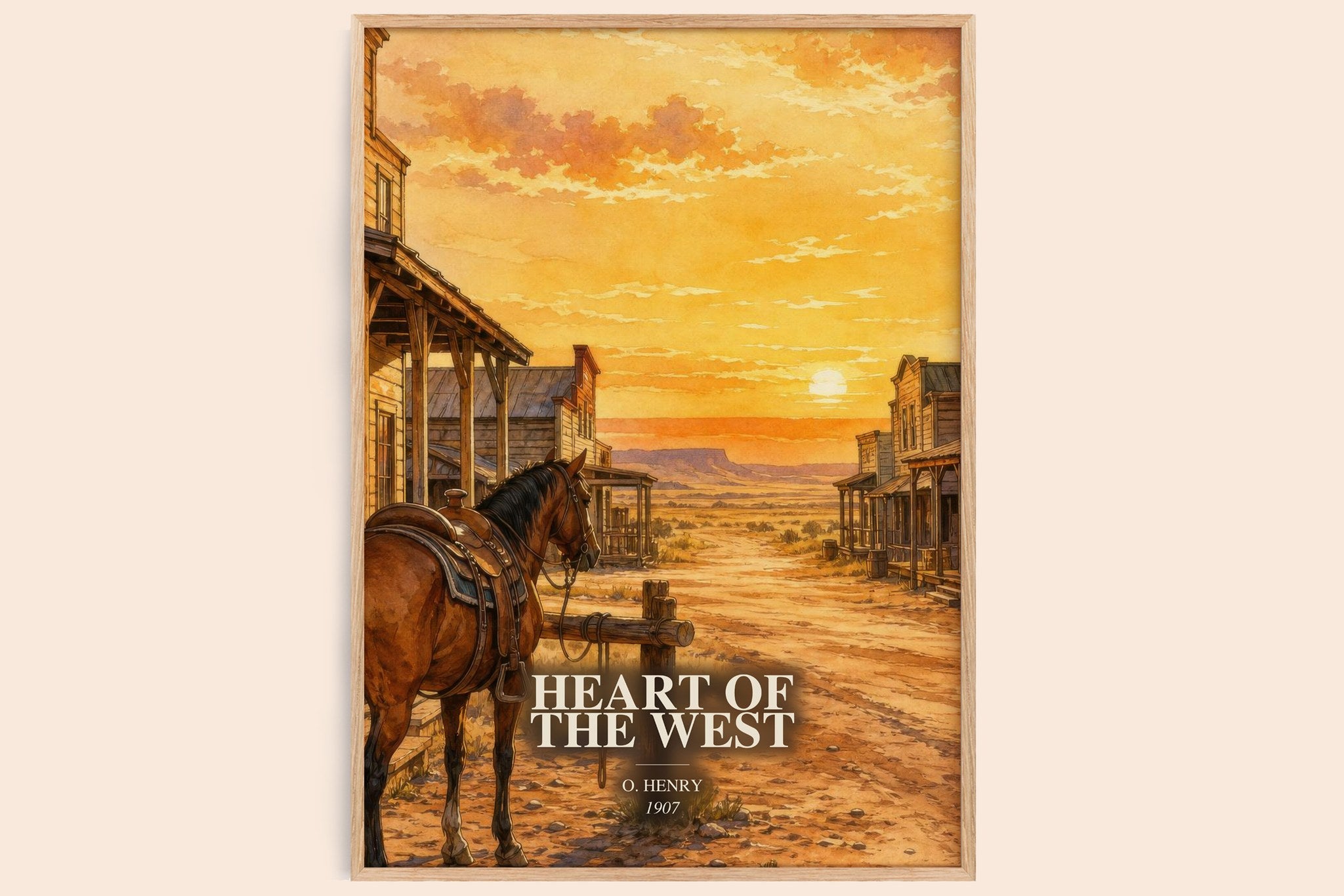 Heart Of The West Book Watercolour Illustration by O. Henry