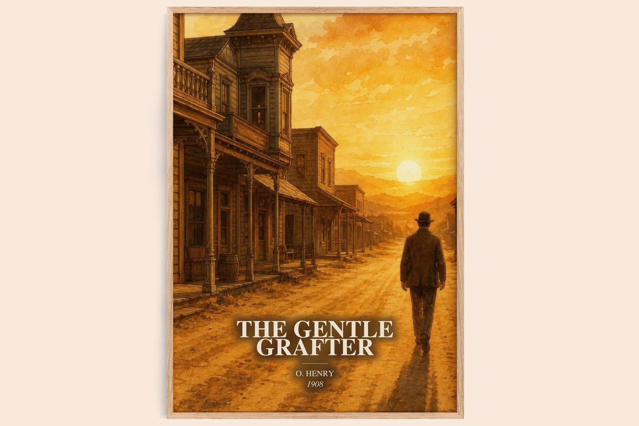 The Gentle Grafter Book Watercolour Illustration by O. Henry