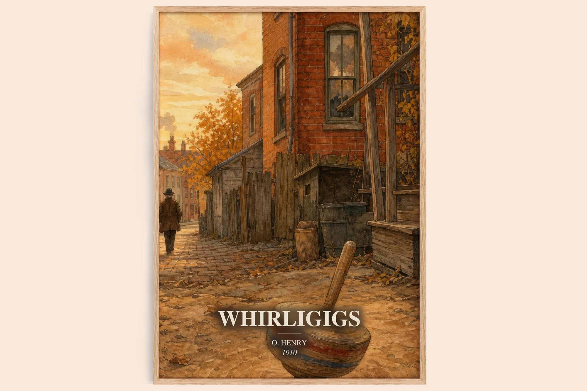 Whirligigs watercolour book poster by O. Henry – framed literary art print