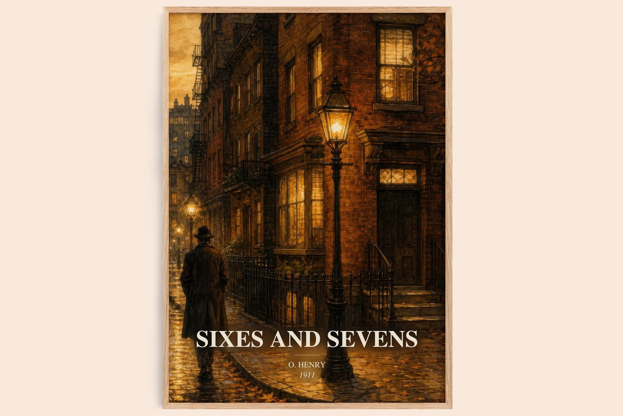 Sixes And Sevens watercolour book poster by O. Henry – framed literary art print