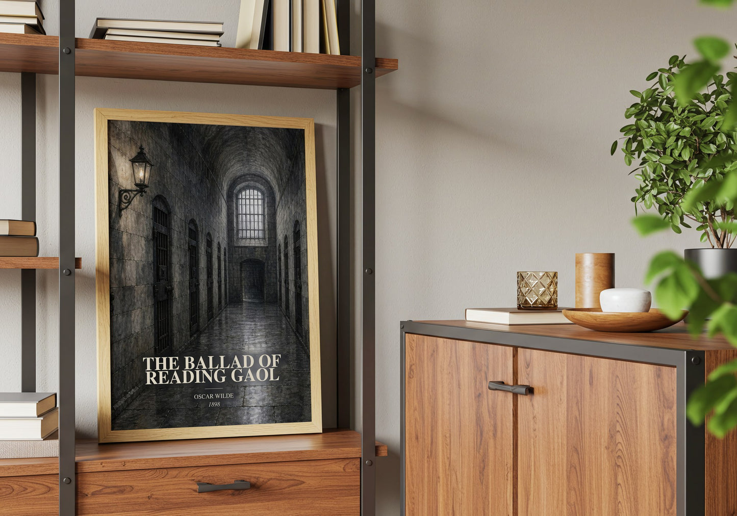 The Ballad Of Reading Gaol book watercolour illustration paper finish options – matte satin gloss