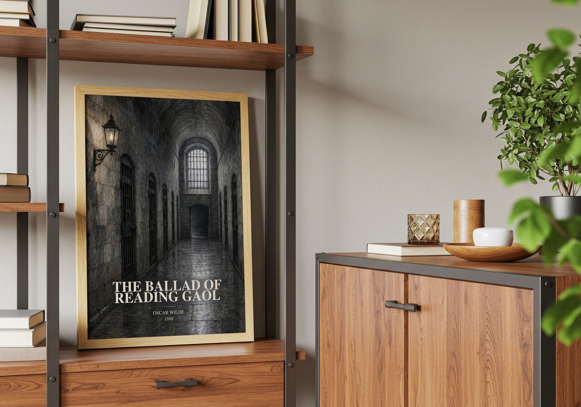 The Ballad Of Reading Gaol book watercolour illustration paper finish options – matte satin gloss