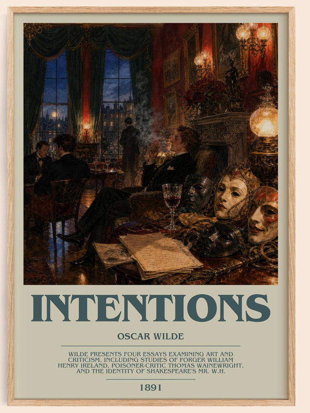 Intentions Bookish Wall Art by Oscar Wilde