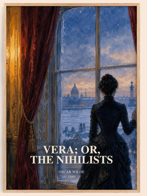 Vera; Or, The Nihilists watercolour book poster by Oscar Wilde – framed literary art print