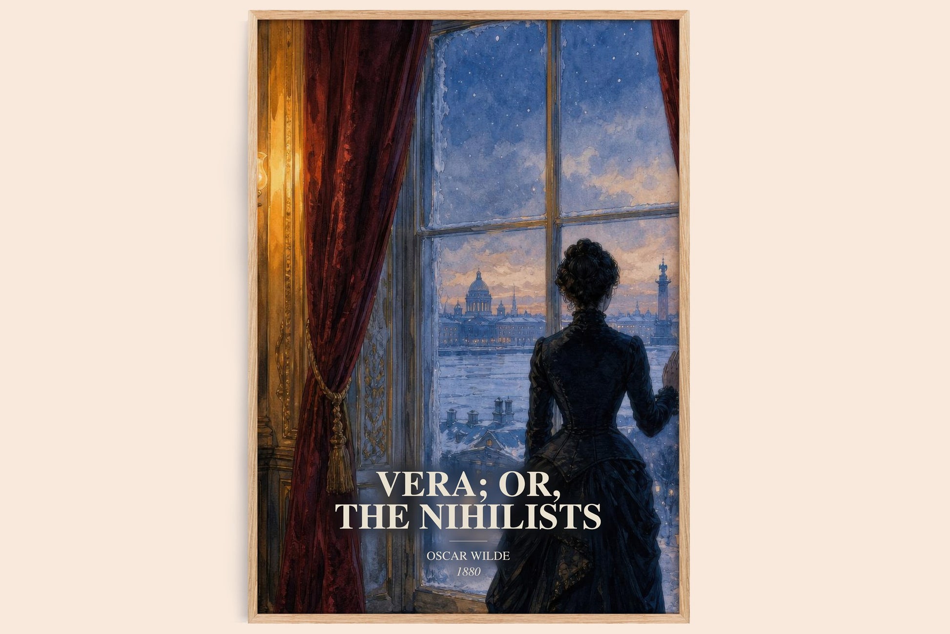 Vera; Or, The Nihilists watercolour book poster by Oscar Wilde – framed literary art print