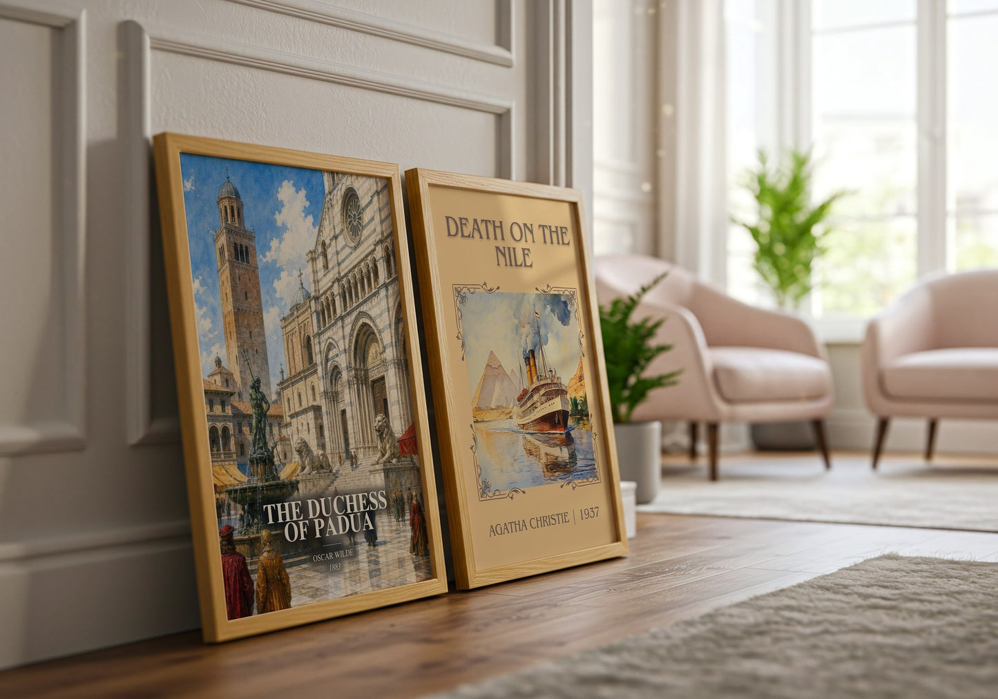 The Duchess Of Padua watercolour print framed by window – literary home decor