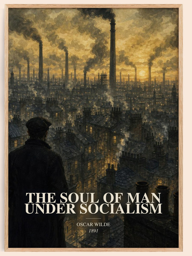 Soul Of Man Under Socialism Book Watercolour Illustration by O. Wilde
